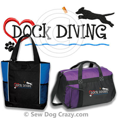 Love Dock Diving Embroidered Bags