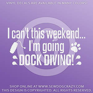 Weekend Dock Diving Car Stickers
