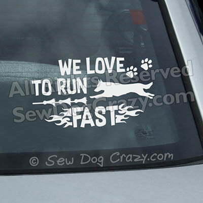 Malinois Lure Coursing Car Decals