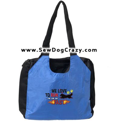 Embroidered Shetland Sheepdog lure coursing bags