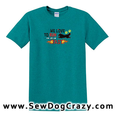 Embroidered Sheltie fast tshirts