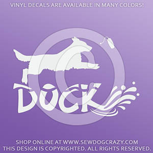 Dock Jumping Flat Coated Retriever Stickers
