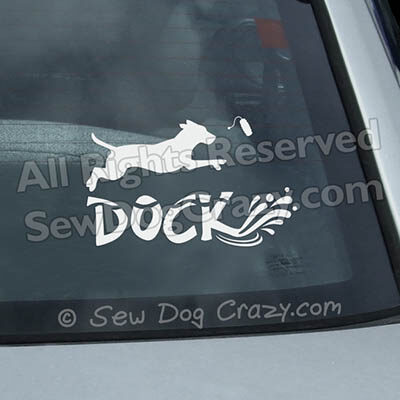 Dock Diving Labrador Car Sticker