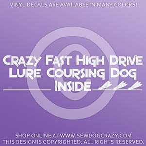 Lure Coursing Dog Inside Vinyl Decals