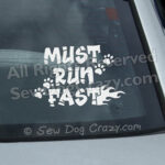 Run Fast Dog Window Decals