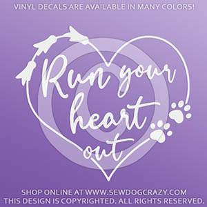 Heart Lure Coursing Stickers