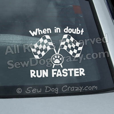Run Faster Lure Coursing Window Sticker