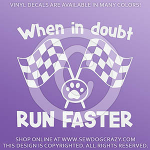 Run Faster Lure Coursing Vinyl Decals