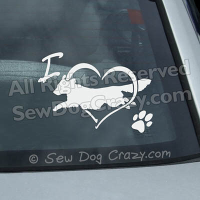 Love Toller Dog Sports Car Window Sticker