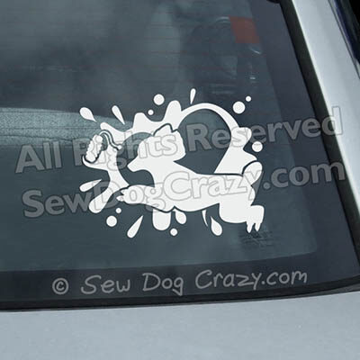 Poodle Dock Diving Window Stickers