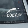Dock Diving Whippet Window Sticker