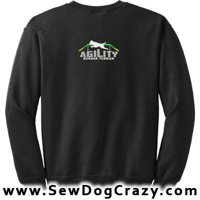 Embroidered Border Terrier Agility Sweatshirts