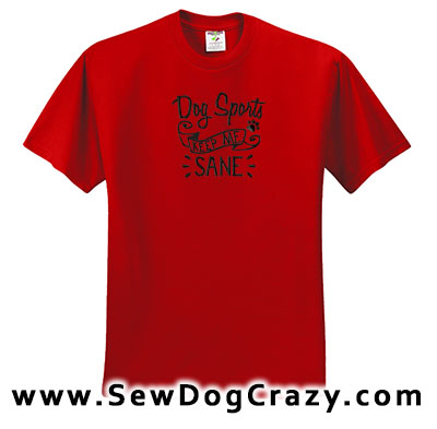 Embroidered Dog Sports Tshirt