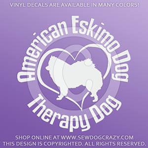American Eskimo Dog Therapy Dog Stickers