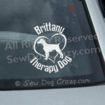 Brittany Therapy Dog Window Sticker