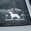 Flat Coated Retriever Security Window Stickers