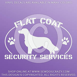 Flat Coated Retriever Security Stickers