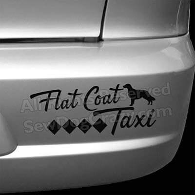 Flat Coated Retriever Taxi Decal