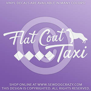 Flat Coat Taxi Sticker