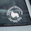 Shetland Sheepdog Therapy Dog Car Window Stickers