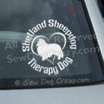 Shetland Sheepdog Therapy Dog Car Window Stickers