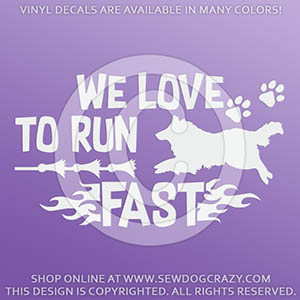 Lure Coursing Collie Decals