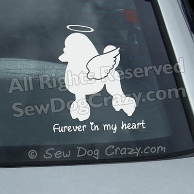 Custom Angel Poodle Car Stickers
