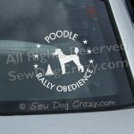 Poodle Rally Obedience Car Stickers