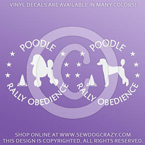 Poodle Rally Obedience Decals