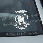 Poodle Therapy Dog Car Window Stickers