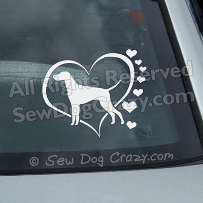 Love Vizsla Car Window Stickers