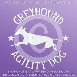 Greyhound Agility Dog Vinyl Stickers
