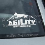 Agility Greyhound Car Window Stickers