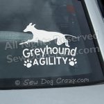 Greyhound Agility Window Sticker