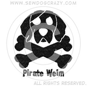 Embroidered Pirate Weimaraner
