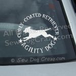 Curly Coated Retriever Agility Car Window Stickers