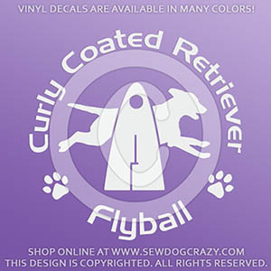 Curly Coated Retriever Flyball Decals