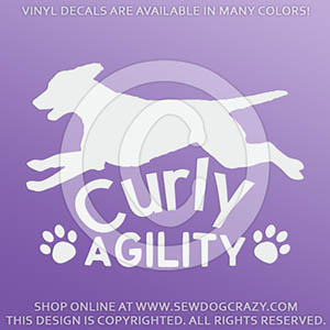Curly Coated Retriever Agility Stickers