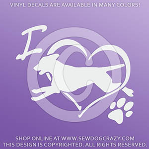 Love Curly Coated Retriever Dog Sports Vinyl Stickers