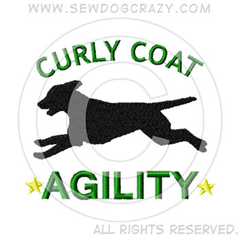 Embroidered Curly Coated Retriever Agility Gifts