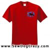 Embroidered Curly Coated Retriever Dock Diving Tees