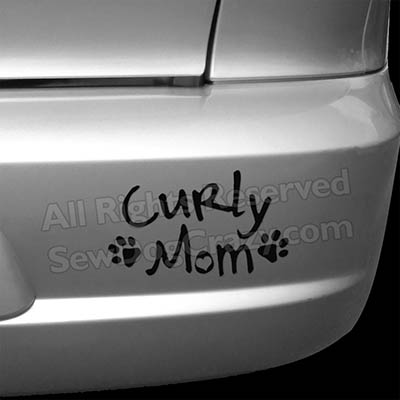 Curly Coated Retriever Mom Bumper Sticker