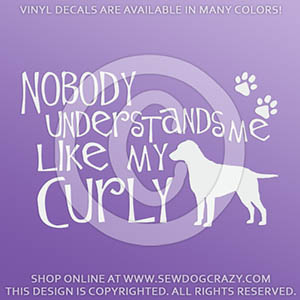 Funny Curly Coated Retriever Decals