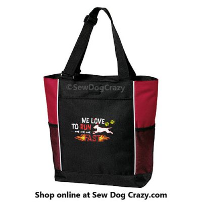 Lure Coursing Curly Coated Retriever Tote Bag
