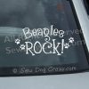 Beagles Rock Car Window Sticker