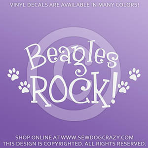 Beagles Rock Vinyl Sticker