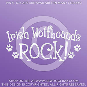 Irish Wolfhounds Rock Decals
