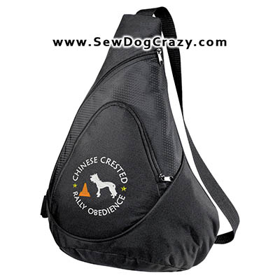 Embroidered Chinese Crested Rally Obedience Bag