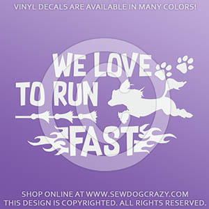 Chinese Crested Lure Coursing Decals