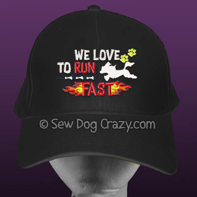 Embroidered Chinese Crested Lure Coursing Hat